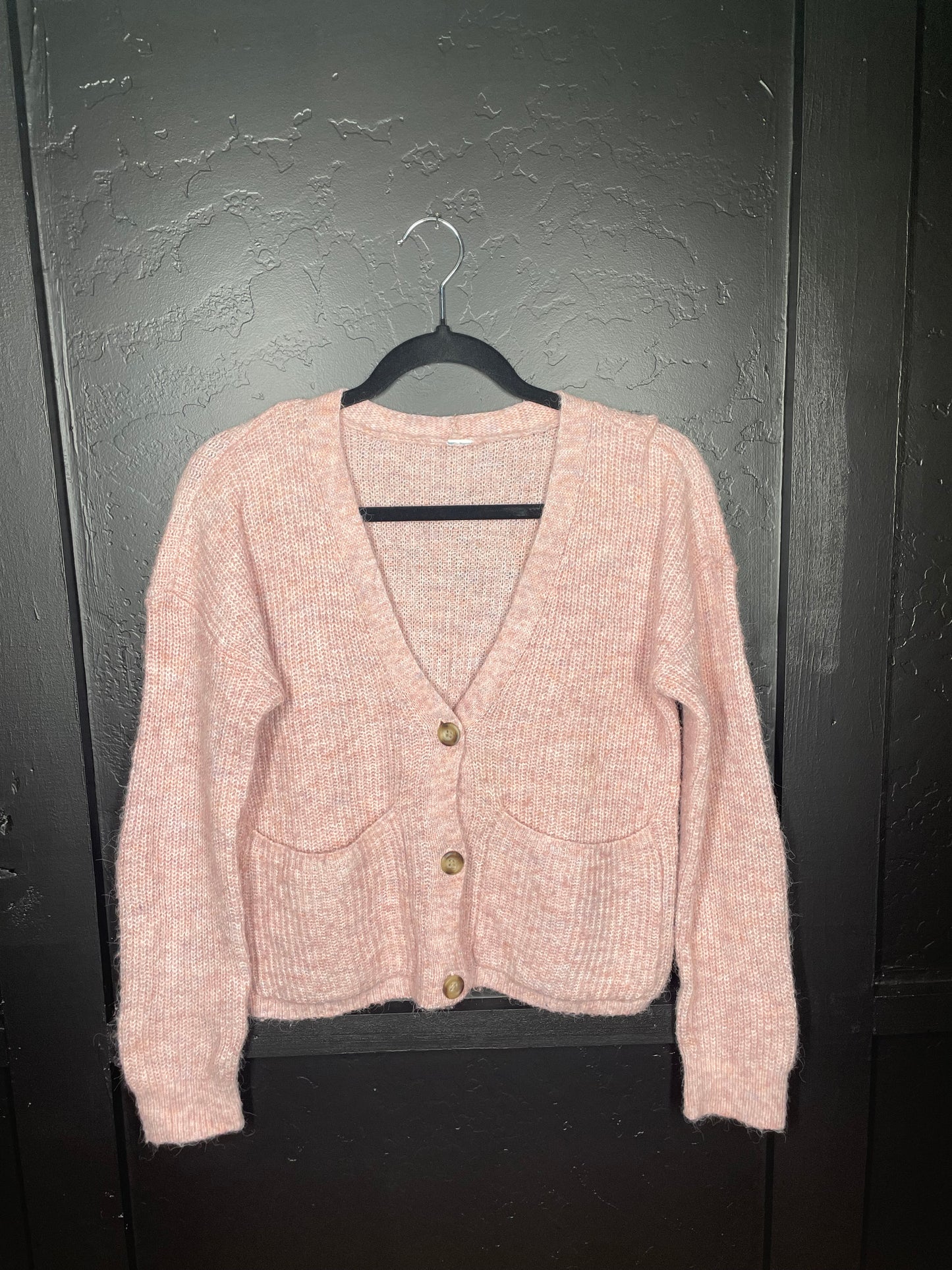 Pink Button Up Sweater