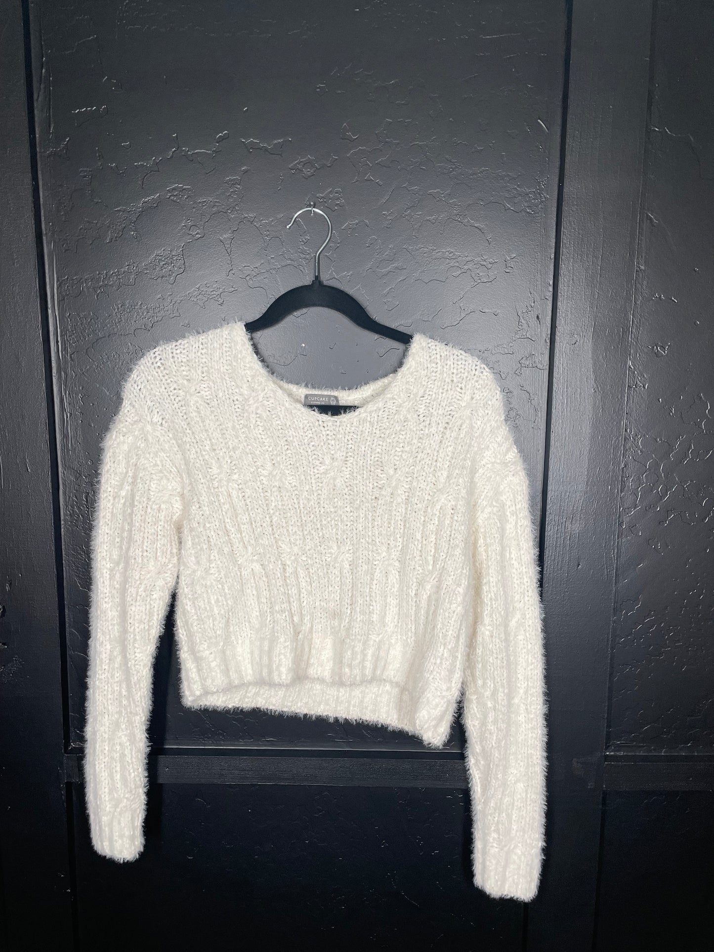 White Cropped Sweater