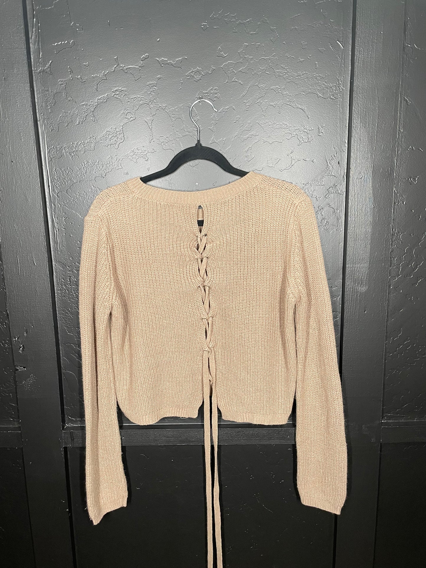 Tan Tie Sweater