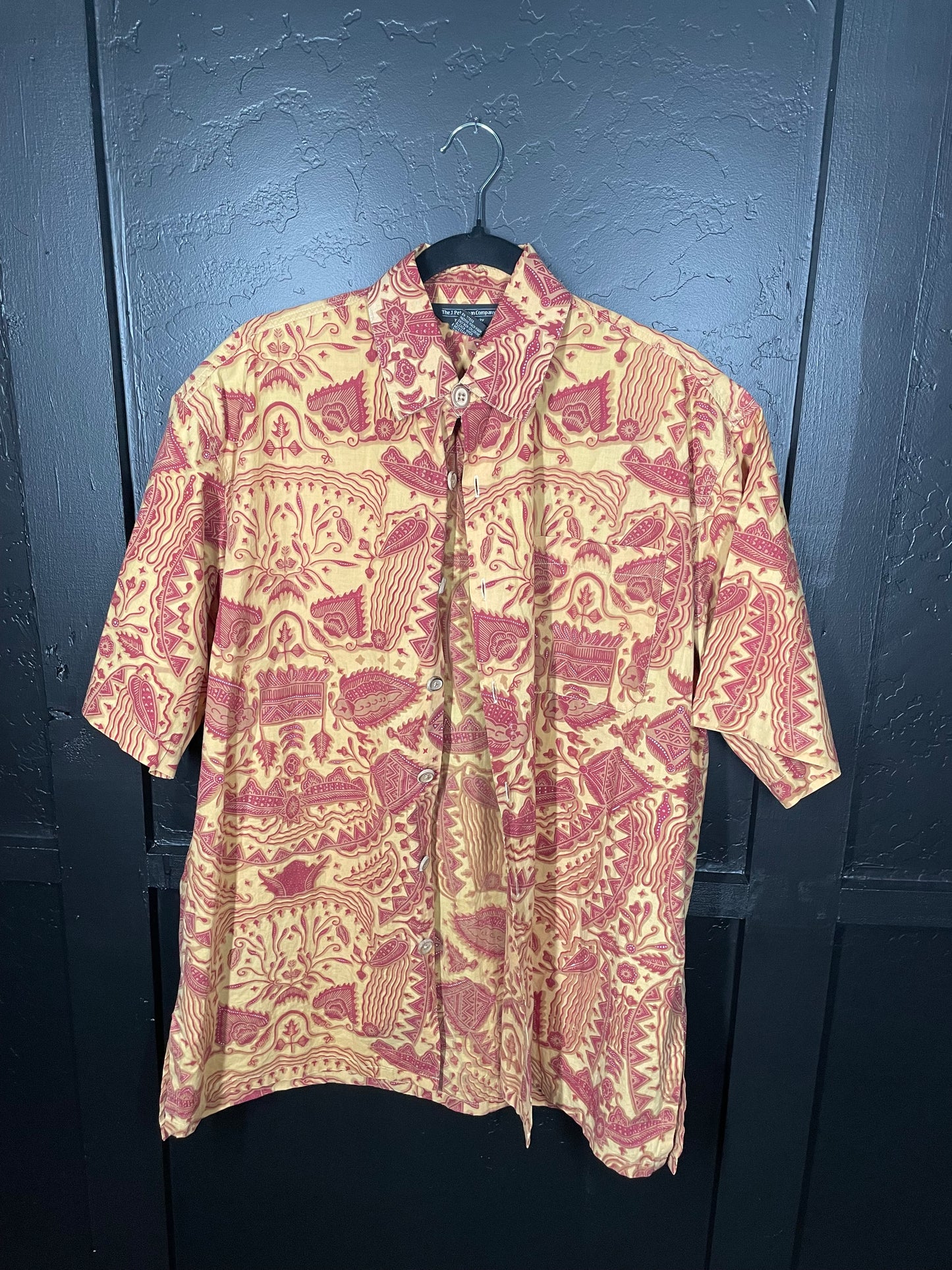 Mens Printed Button Up