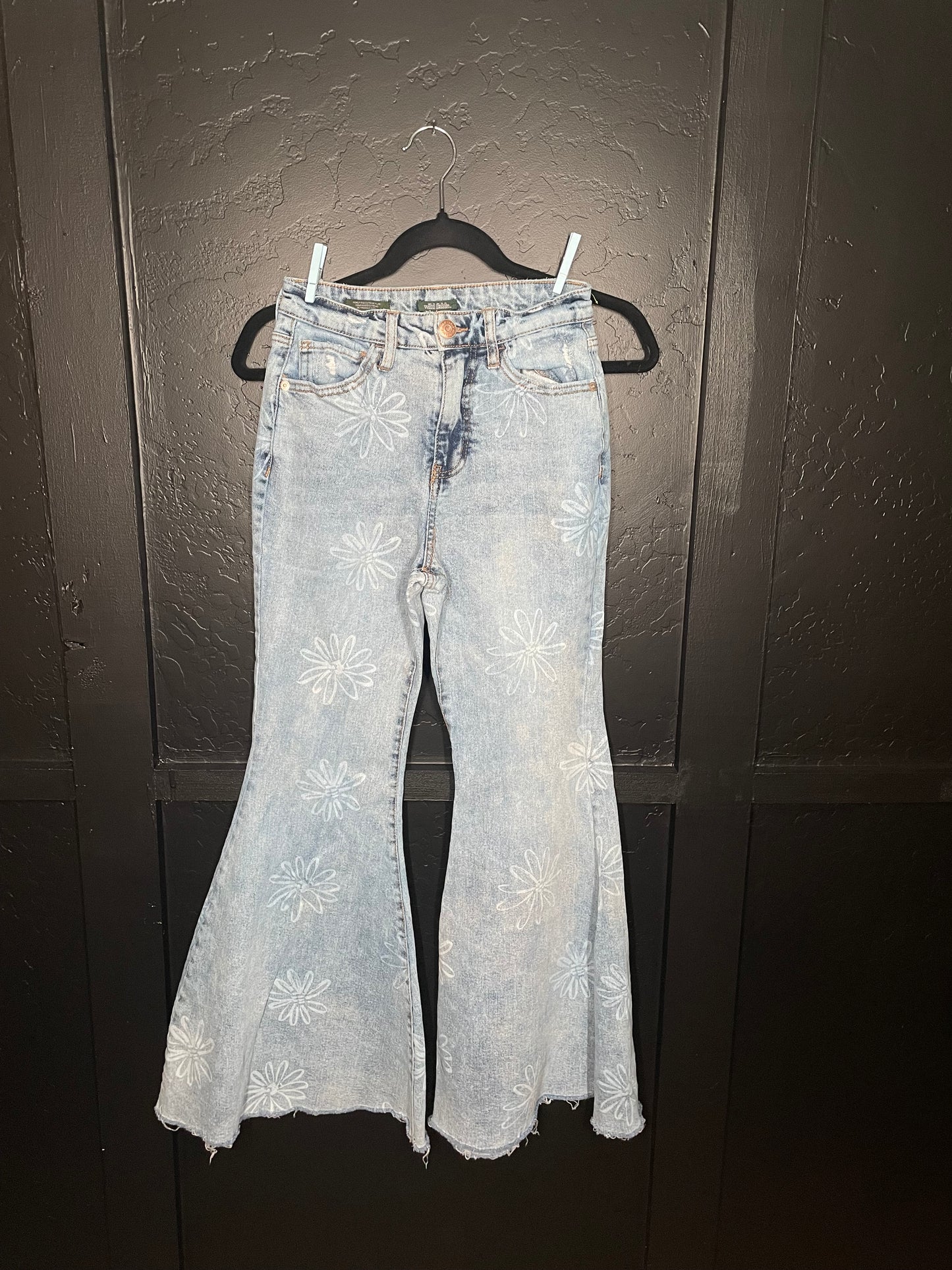 Flower Bell Bottom Jeans