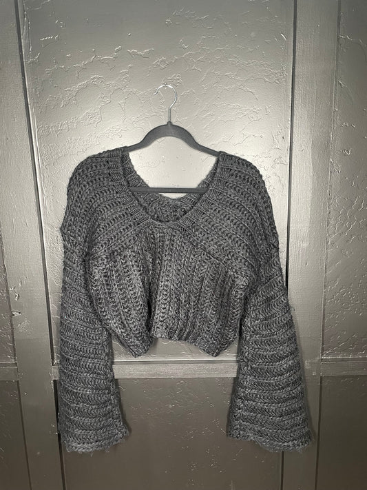 Knitted Cropped Cozy Sweater