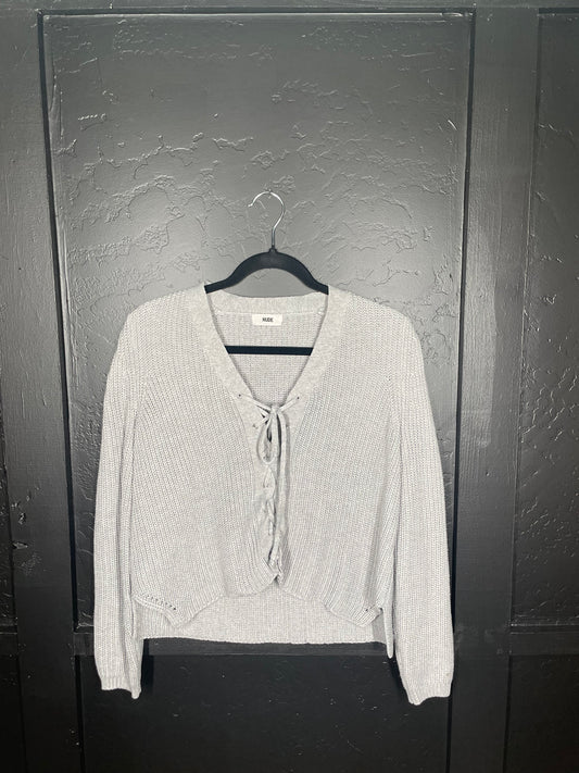 Grey Tie Sweater
