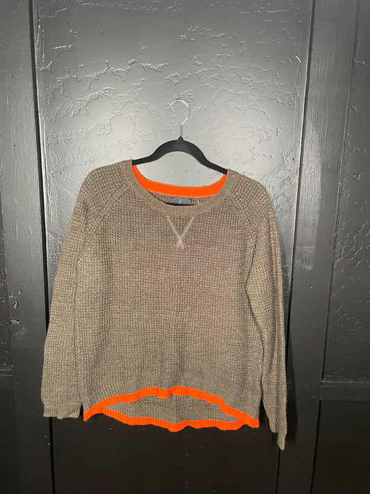 Tan & Orange Sweater