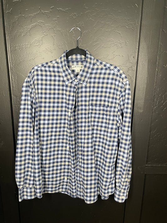 Mens Checkered Button Up