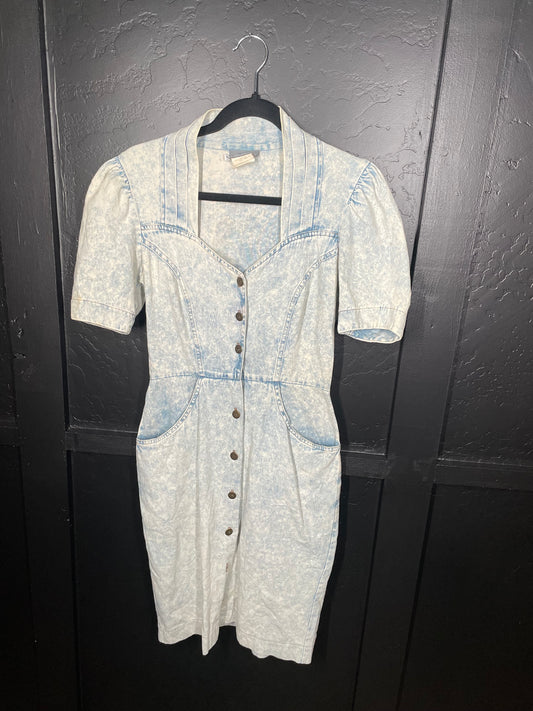 Denim 80's Button Up Dress