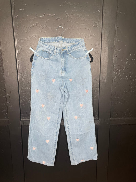 Girls Heart Denim Jeans