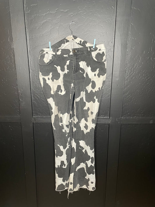 Cowprint Denim Jeans