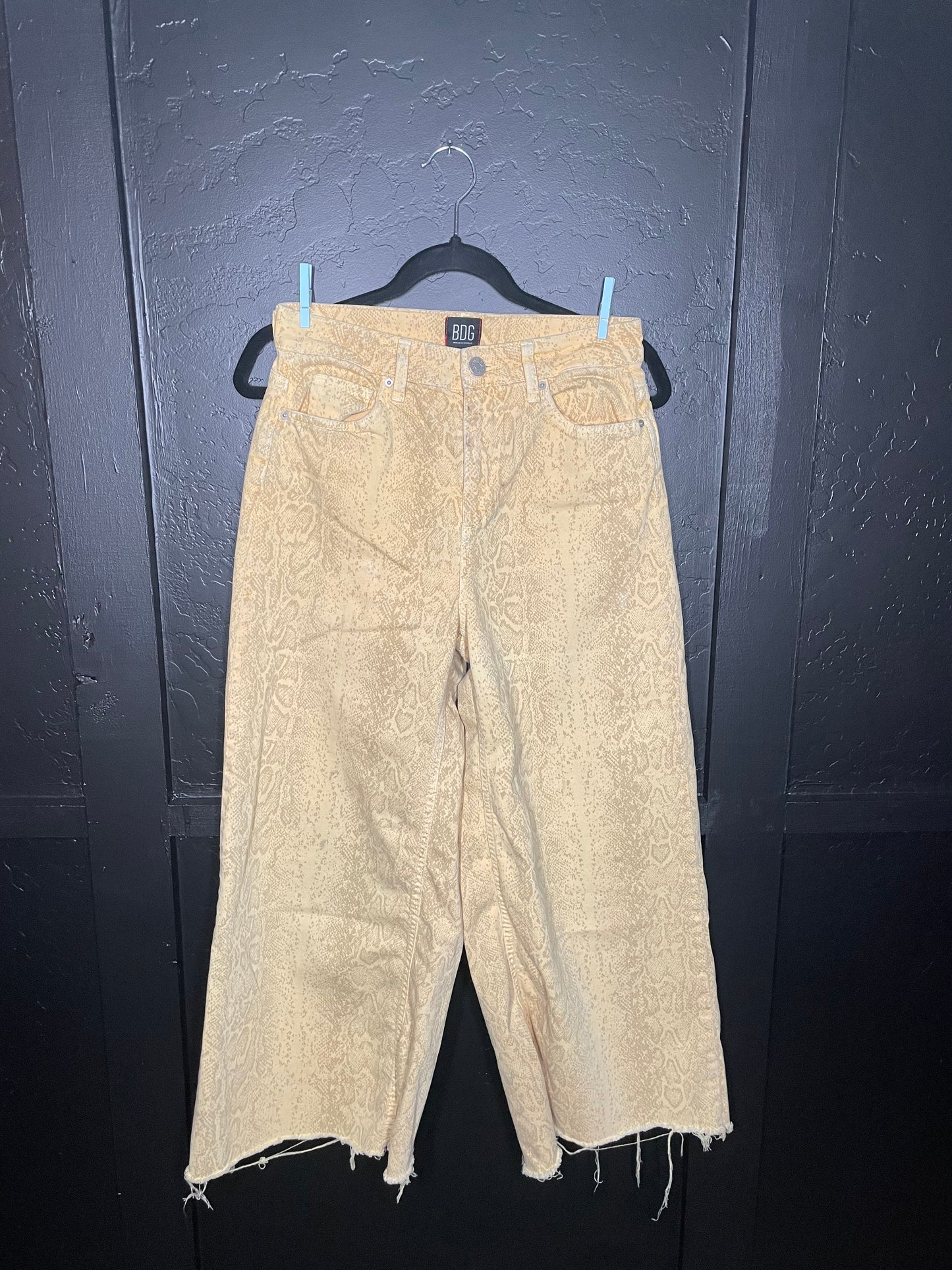 Snakeskin Print Denim Jeans