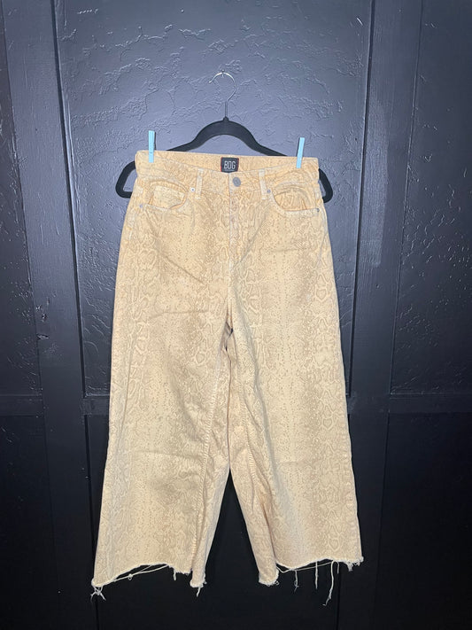 Snakeskin Print Denim Jeans